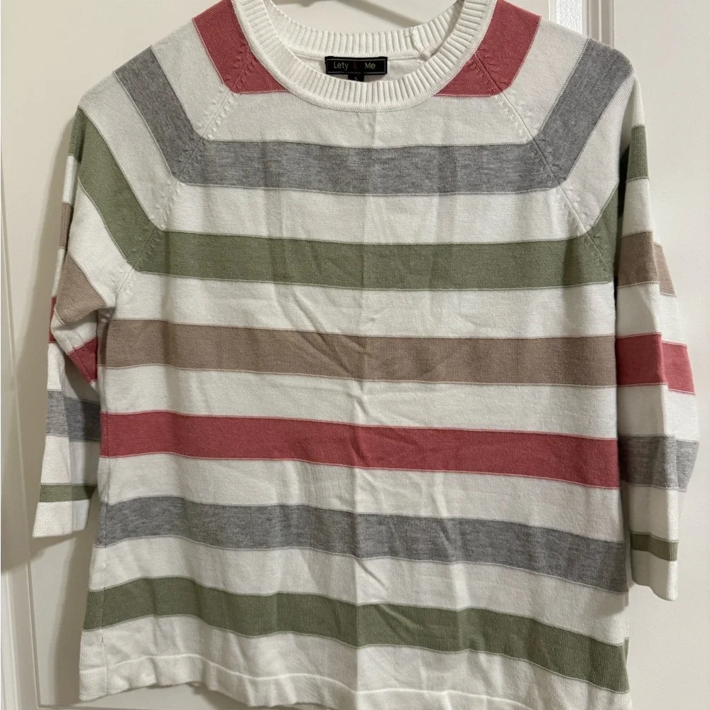 NWOT Colorful Striped Women's Sweater